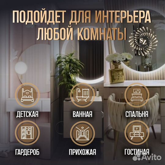 Зеркала с LED подсветкой Капсула