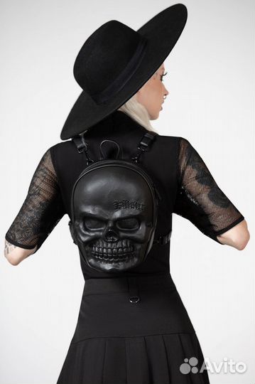 Рюкзак Сумка Killstar Grave Digger Mini Череп Голо