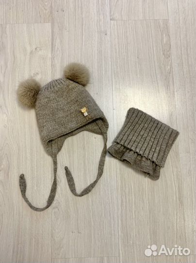 Шапка и снуд р.46-48 для девочки
