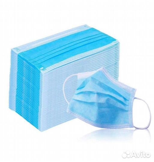 Маска медицинская 50 шт в упаковке