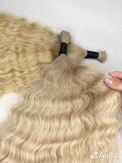 Волосы натуральные, 40см, кудри, надёжно