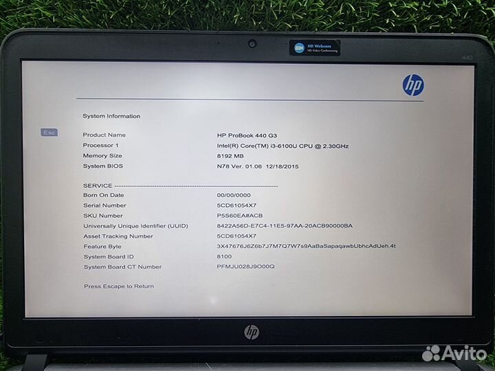 Ноутбук HP ProBook 440 G3