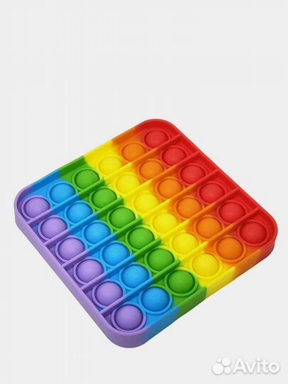 Тактильная сенсорная игрушка POP IT, радужная,микс