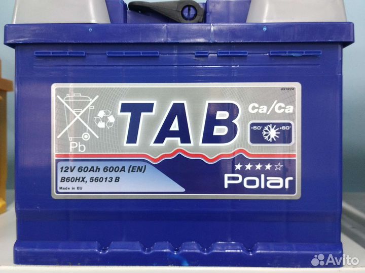 Аккумулятор 6 ст - 60 TAB Polar Blue