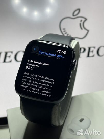 Часы apple watch 6 44 mm 98% отличные