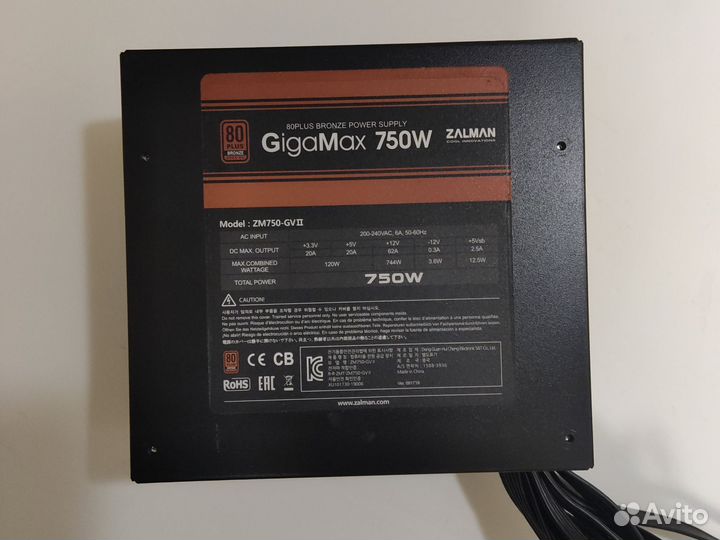 Блок питания 750w Zalman Gigamax