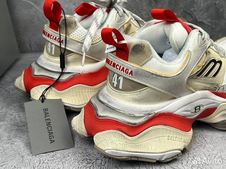 Кроссовки Balenciaga Cargo Sneaker Beige Red