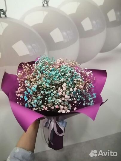 Букет гипсофилы подарок живые цветы