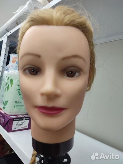 Голова манекен натуральные волосы