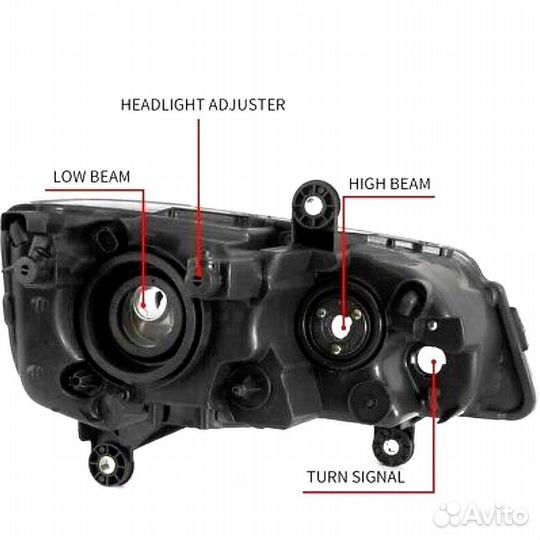 Фары Dodge Caravan Chrysler 11-18 Town&Country 08