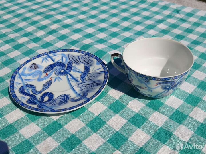 Чашка с блюдцем фарфор