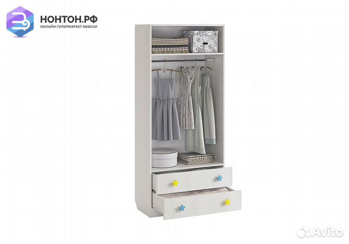 Шкаф двухстворчатый Чудо белый рамух