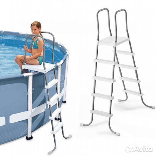 Лестница для бассейна с площадкой 132см