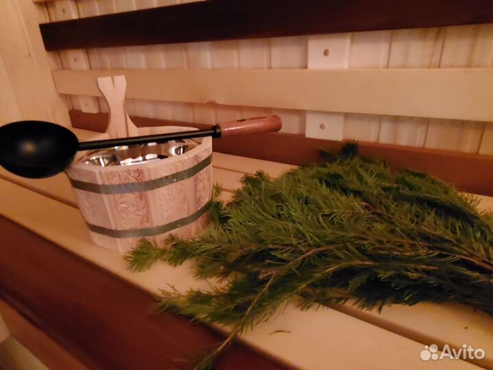 Баня на дровах с купелью в лесу рядом с городом