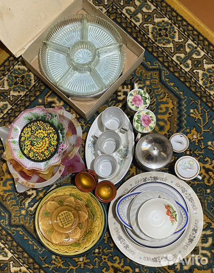 Посуда керамика, стекло, фарфор, хрусталь, пластик