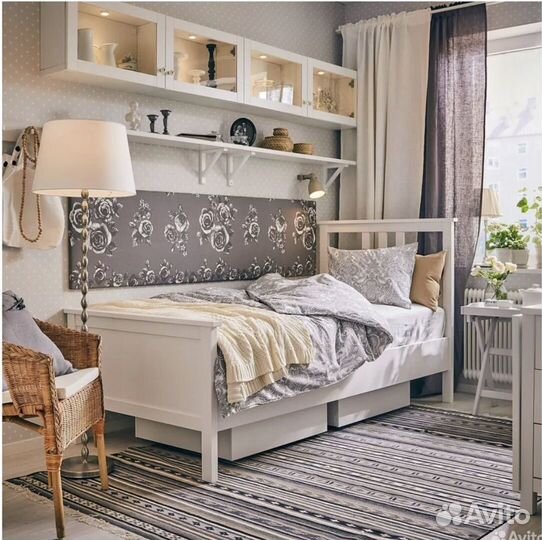 Кровать IKEA хемнэс с матрасом 90/200