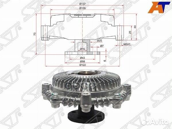 Вискомуфта toyota townace,dyna,hiace,hilux,2Y#/3Y#