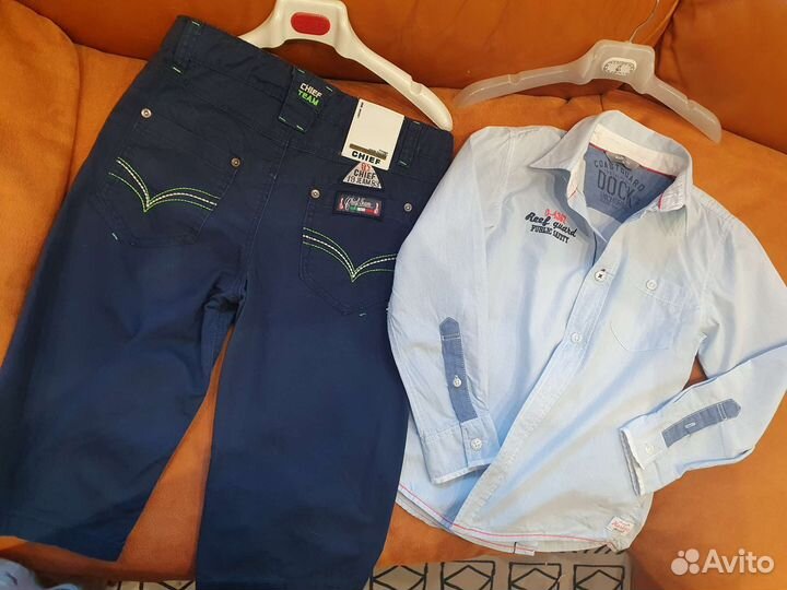 Рубашка детская + бриджи, рост 122 см