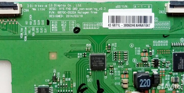 6870C-0532A T-Con LG 43LJ594V-ZA