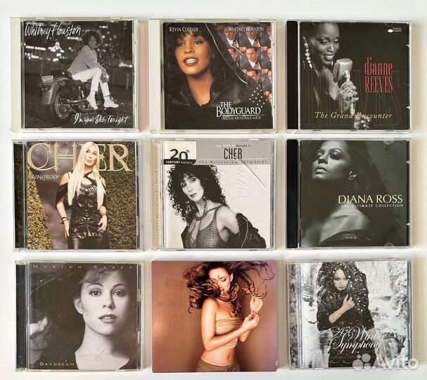 CDдискиWhitney Houston/celine dion/Cher и др