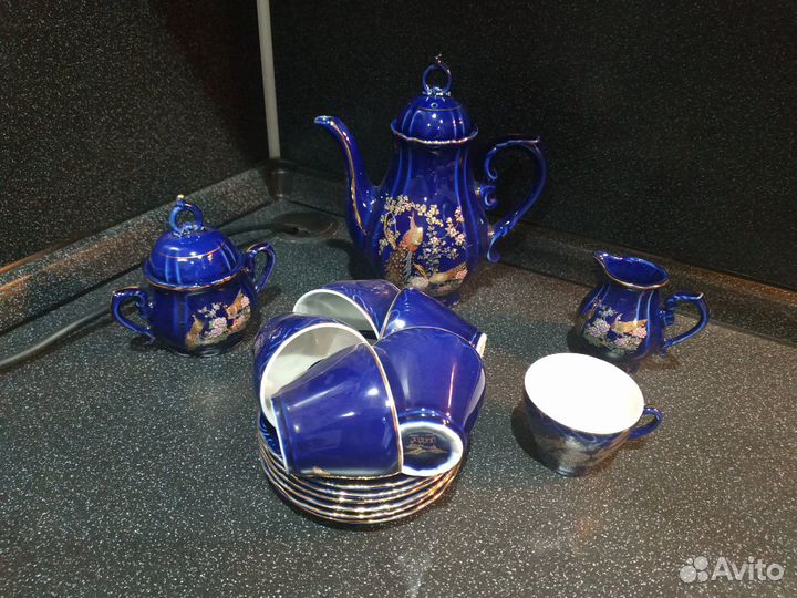 Кобальтовый сервиз Павлины