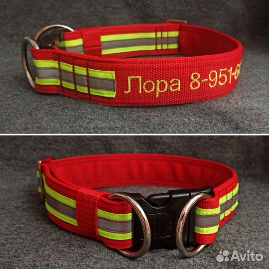 Именной ошейник для собаки, ширина 4 см, пластик