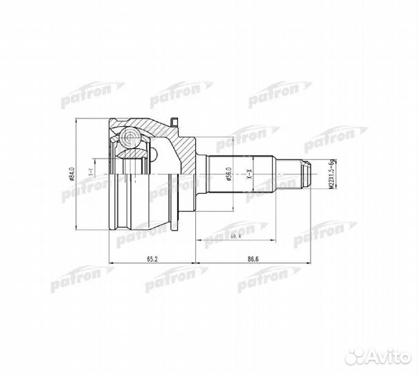 Шрус наруж.к-кт 27x56x22 subaru Impresa