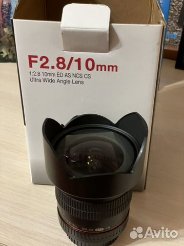 Объектив samyang F2.8 10mm для кроп canon