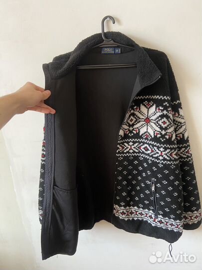 Ralph lauren плотная флисовая куртка на затяжках