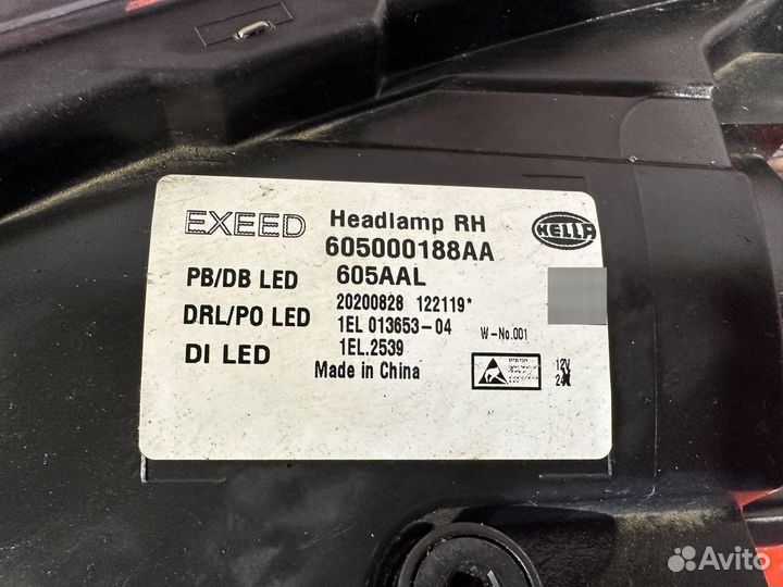 Фара передняя правая LED Exeed TXL 2019-2024