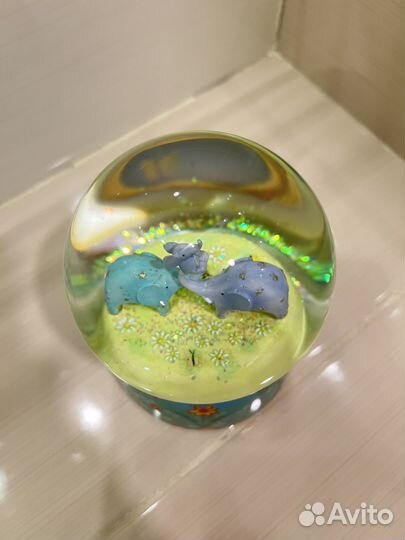 Музыкальный шар со слониками