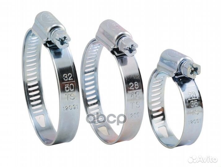 Хомут червячный 10мм 40-60мм оцинк. HR010W10400