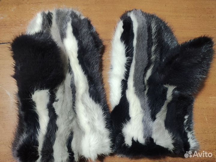 Норковые варежки,новые
