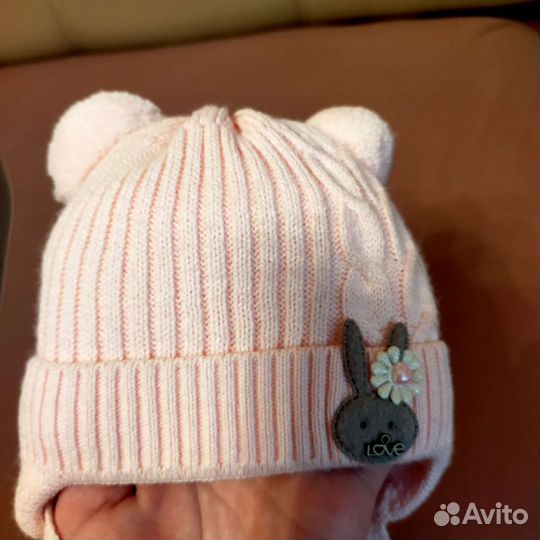 Шапочка для новорожденного зима