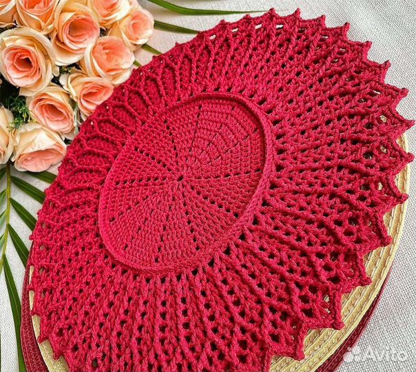 Салфетка вязаная ручная работа