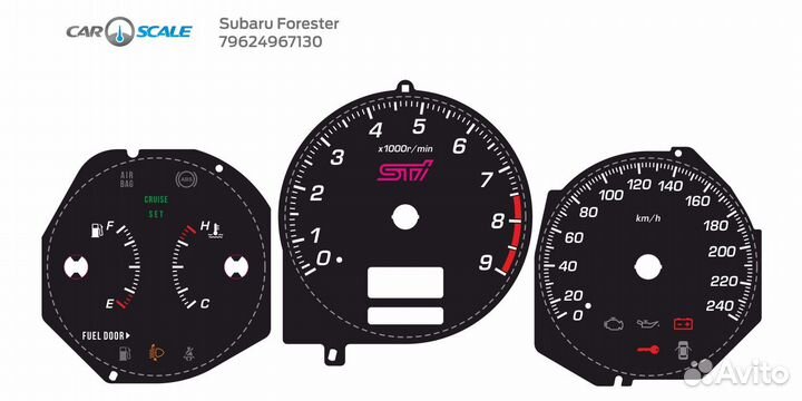 Пересвет приборных панелей Subaru foresrer SG