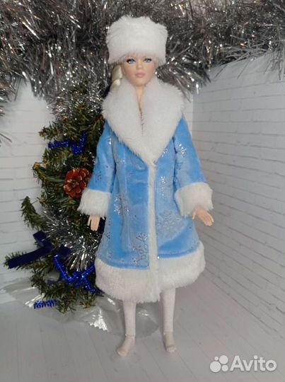 Одежда Дед Мороз для Кена и Снегурочка для Барби