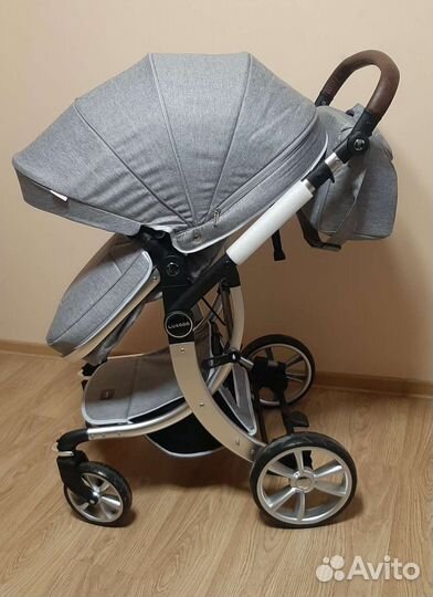 Коляска 2в1 трансформер Новая (серый)
