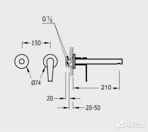 Смеситель для раковины Tres Class 20520071 хром