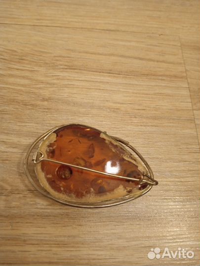 Брошь янтарь ретро СССР