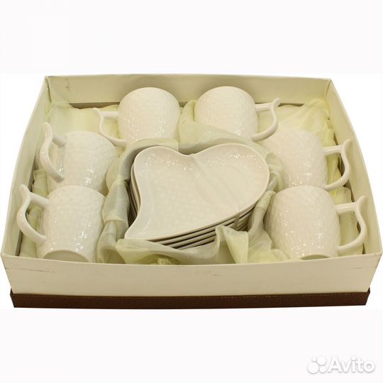 Чайный набор Коралл, 6 персон, 12 предм. Коралл