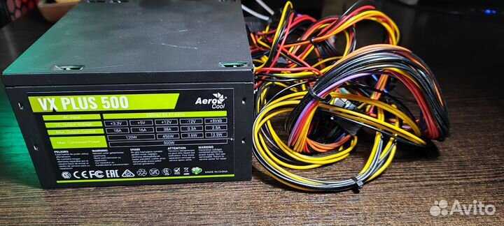 Блок питания aerocool vx plus 500w