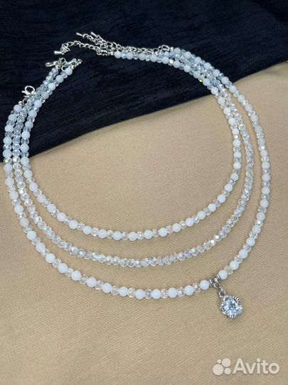 Чокеры из горного хрусталя