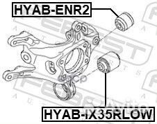 Сайлентблок задней цапфы нижний hyabix35rlow Fe