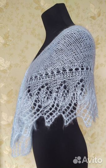 Мини шаль фишю шарф бактус