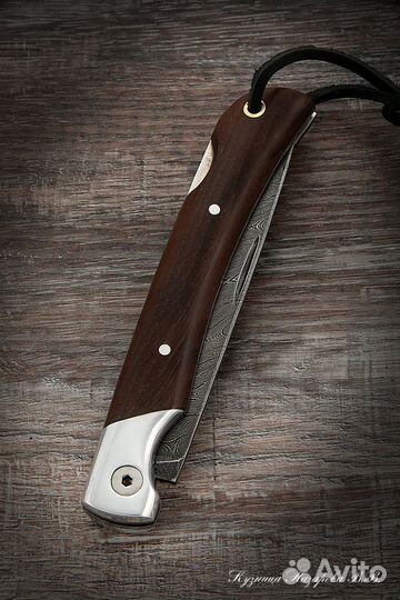 Нож складной Мексиканец сталь дамаск накладки кори