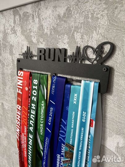 Медальница бег RUN Girl small