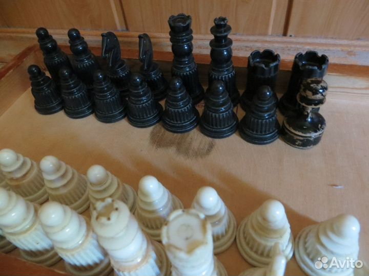 Шахматы карболитовые 50-х годов СССР