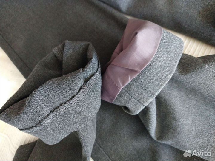 Костюм в школу серый р.134 +брюки