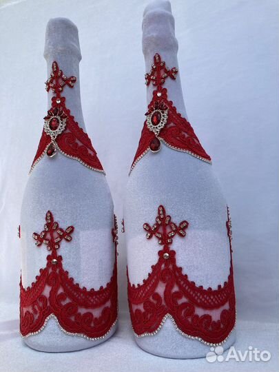 Свадебные бархатные чехлы для шампанского